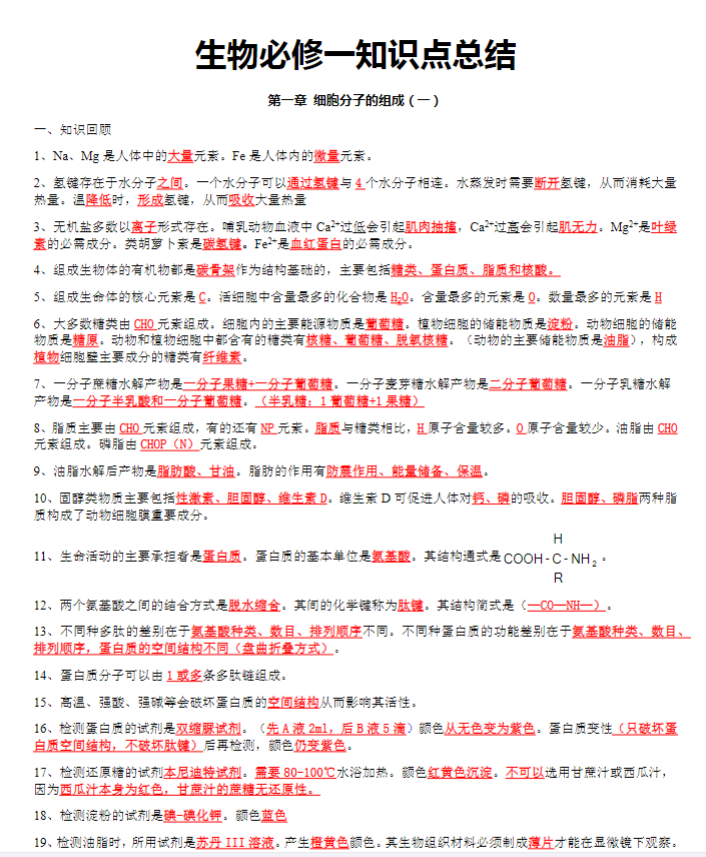 高中生物（必修） 预览第1张