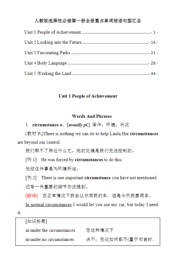 高中英语（选修+必修） 预览第3张