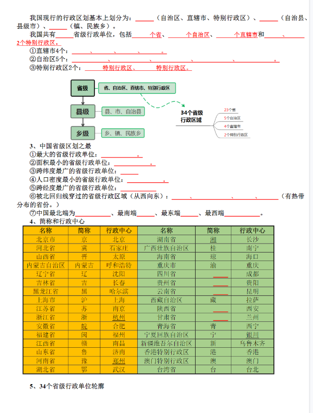 初中地理全年级 预览第1张