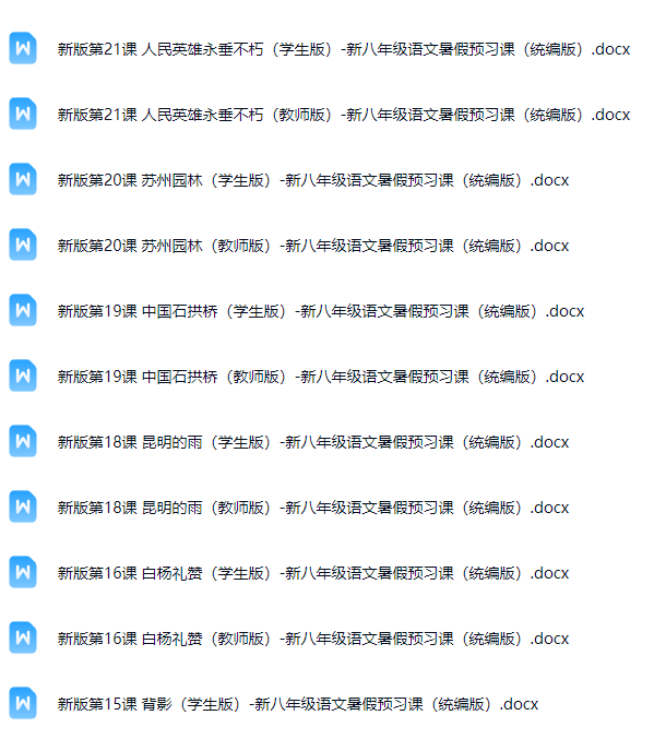 初中语文全年级 预览第3张