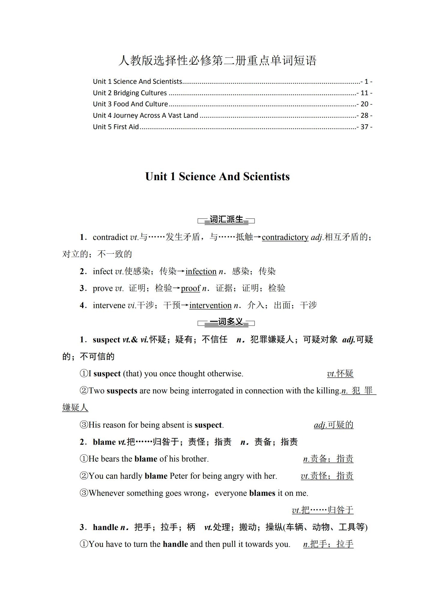 [高中英语选修2]知识汇总 预览第1张