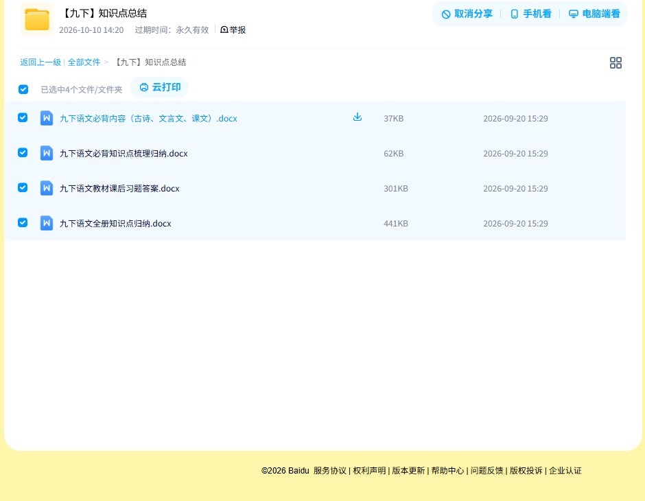 [九年级语文]（下）知识汇总 预览第4张