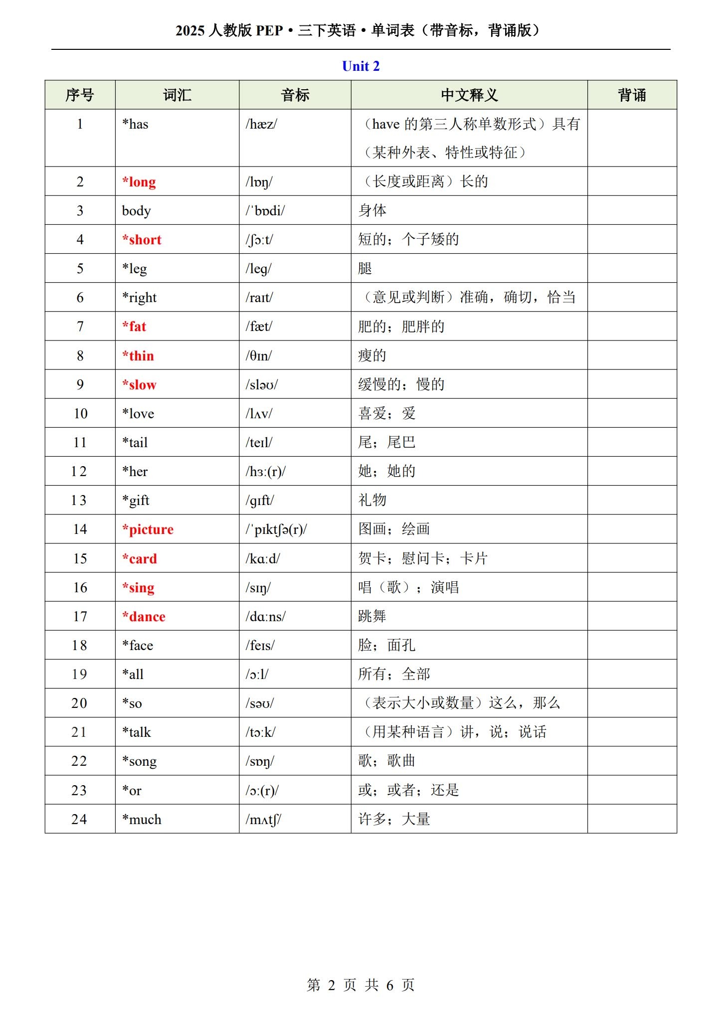 [三年级英语]（下）知识汇总 预览第2张